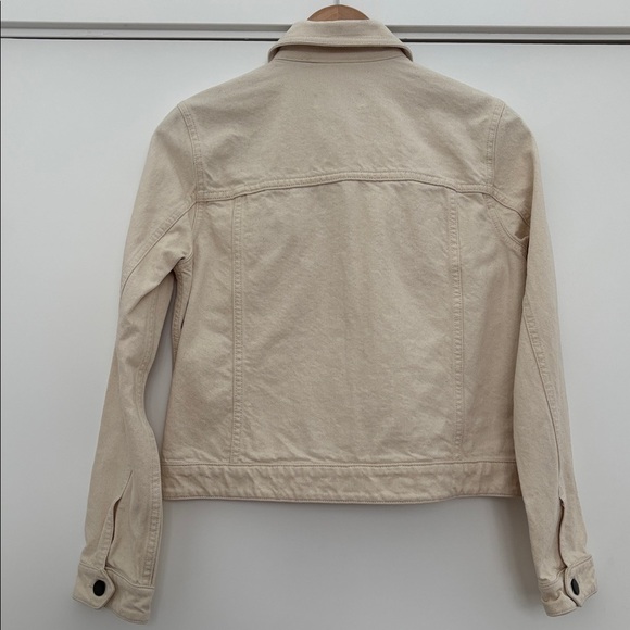:Price Firm: Anthro Maison Labiche Embroidered Heart Denim Jacket in Cream - Picture 6 of 10